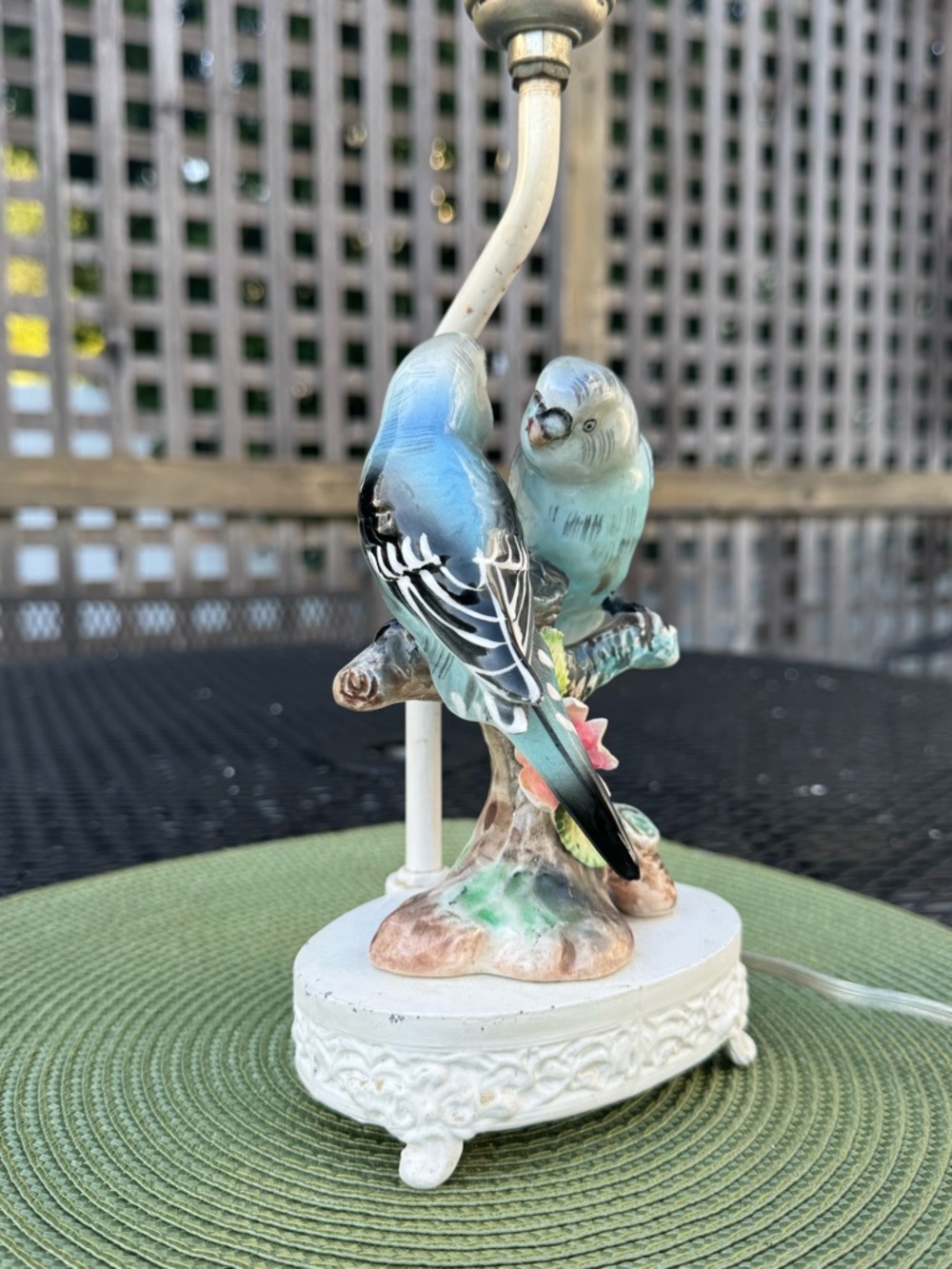Vintage parakeet lamp - Picture 7 of 9